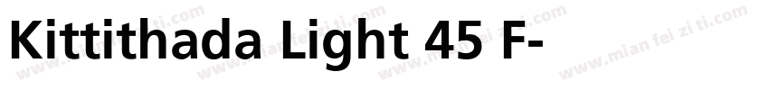 Kittithada Light 45 F字体转换